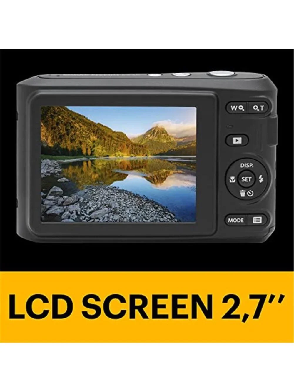 Compact Digital Camera, 4X Optical Zoom, AA, Black |
